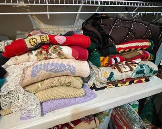 Juicy Couture purses, vintage sweaters