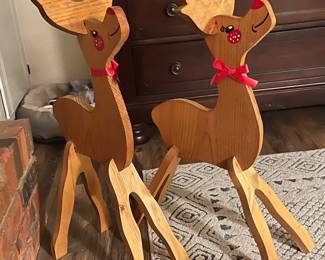 2 Handmade reindeer