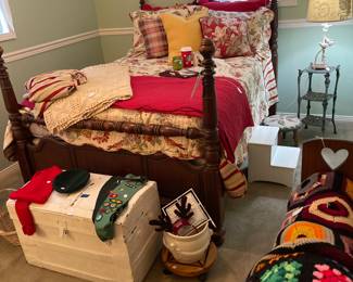 Beautiful full bed and fabulous handmade quilts 