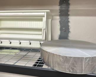 Brand New Barrel Style Light Fixture, Shelf with hooks 