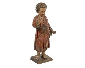 Large Spanish Colonial Santo of the Christ Child, Late 17th C.