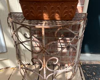 Metal table for outdoors