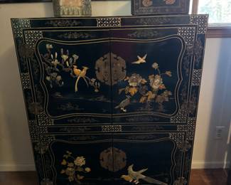 Lacquer Asian chest 