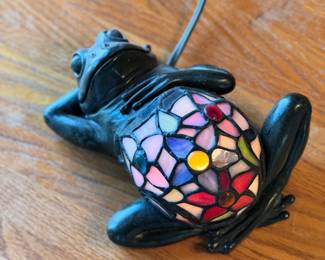  Frog Relaxing On Back Stained Glass Dale Tiffany