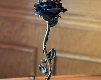 Butterfly Lamp Metal Flower Base