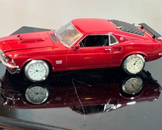 Danbury Mint 1969 Ford Mustang Boss 429 Clock & Thermometer
