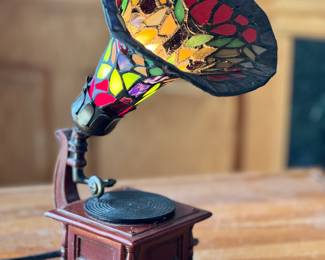 Gramophone Dale Tiffany Accent Lamp