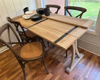 Unique space saving dining table with 4 chairs 