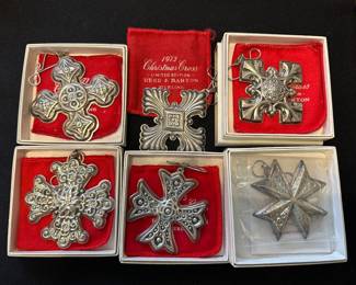 Vintage Sterling Reed & Barton Christmas crosses