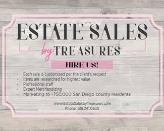 Estate Sales by Treasures New Postcard