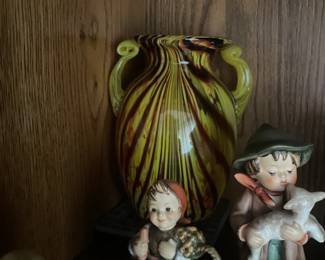 . . . closer look at Hummels and great art-glass vase