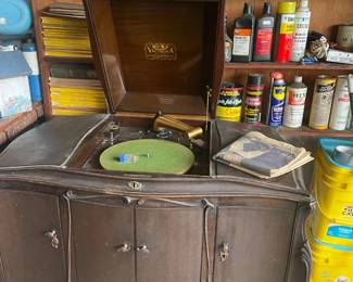 . . . another rare find -- a Victor Victrola in French Provincial cabinet