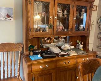 . . . oak china hutch 
