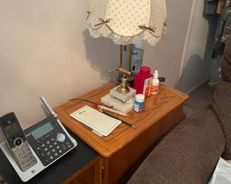 . . . table lamp and end table