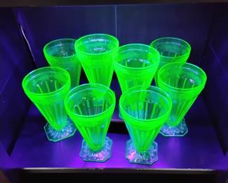 Jeanette Adam Vaseline Glass