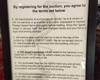 Auction Terms