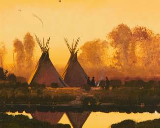 7
Nicholas Coleman
b. 1978
"Songs from the Past"
Oil on canvas laid to board
Signed lower left: Nicholas Coleman; signed again and titled in pencil verso
12" H x 9" W
Estimate: $1,000 - $1,500