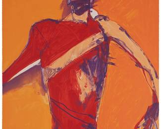 15
Fritz Scholder
1937-2005
"Action Shaman (State II)"
Lithograph in colors on wove paper
Edition: 32/50
Signed and numbered in pencil at the lower edge: Scholder; with the Houston blindstamp at the lower right sheet corner
Image/Sheet: 41.25" H x 29.625" W
Estimate: $1,000 - $2,000