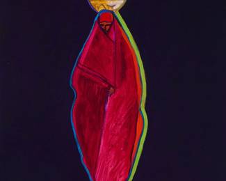 18
John Nieto
1936-2018
"Desert Water II," 1984
Acrylic on canvas
Signed lower right: Nieto; signed again, titled, and dated on the upper portion of the stretcher
30" H x 24" W
Estimate: $8,000 - $12,000