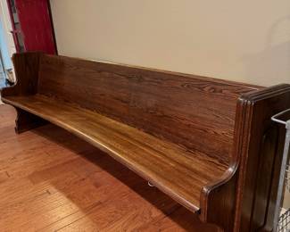 Vintage Curved church pew 