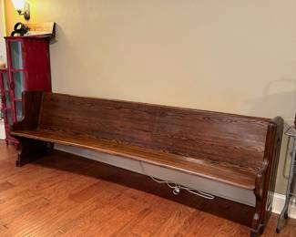 Vintage Curved church pew 