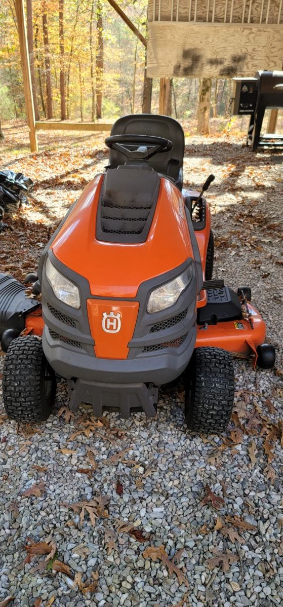 Husqvarna riding lawn mower with only 54 hours on it.