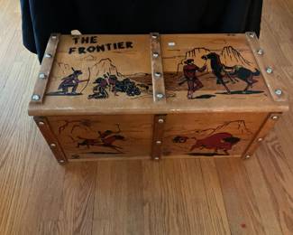 VINTAGE WOOD TOY BOX