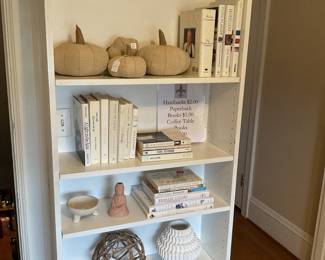 Books and home decor available for in person purchase Friday and Saturday