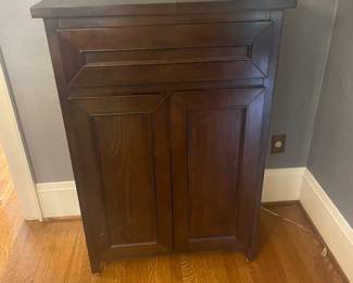 $280 Kravet tall chest. Chest measures 32 inches wide by 14 inches deep by 46 inches high. Available for online purchase.