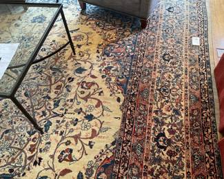 $1600 Beautiful antique wool hand knitted rug 11 feet 2“ x 14‘. Available for online purchase.