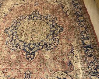 $600 Antique wool rug with nice age wear patina. Approx. 7’ X 10’. Available for online purchase.