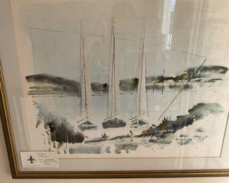 $290 Original watercolor by Alfred Birdsey. 27.5 inches wide by 23 inches high. Available for online purchase