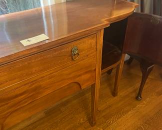 View of the sideboard with door open