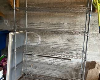 Wire shelf unit. 4’ X 6’ 18”d. $80 available for in person purchase Friday and Saturday