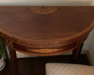  Burl Mahogany sunburst inlay game table