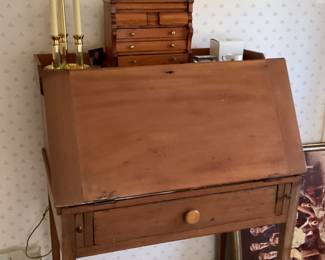American Slant Front Desk Early 19th Century