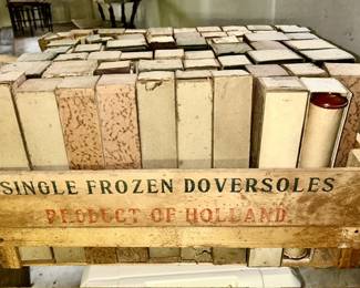 Player, piano rolls, vintage box from Holland, Michigan