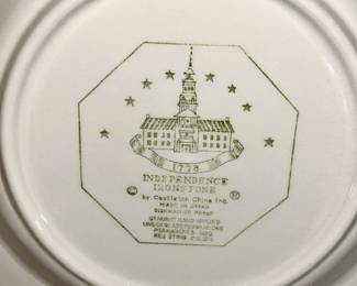 Independence Ironstone with blue floral design