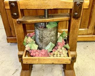 Antique grape press, second view