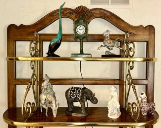 Vintage & modern decor, elephant and clock lamps (elephant lamp SOLD)
