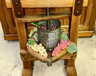 Antique grape press