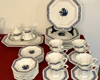 Independence Ironstone with blue floral design