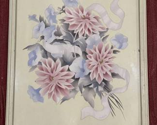 Lot # : 212z - Vintage framed signed Michel art print
