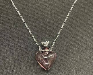 Lot # : 465v - Glass heart bottle necklace
