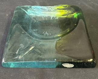 Lot # : 293z - Vintage Murano Italian glass ashtray
