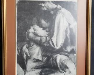Lot # : 527 - Pencil signed and numbered print "Father and Son"
