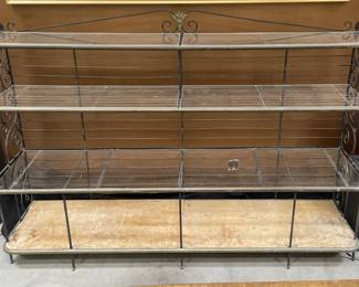 Lot # : 155r - Vintage brass and steel baker’s rack

