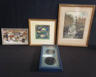 Lot # : 381 - Group of signed paintings
