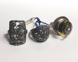 Lot # : 229 - Three sterling silver rings

