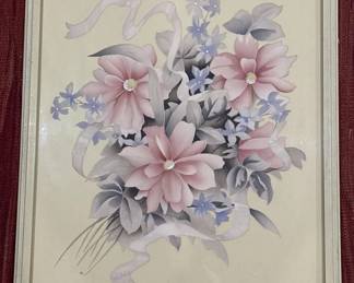 Lot # : 211z - Vintage framed signed Michel print
